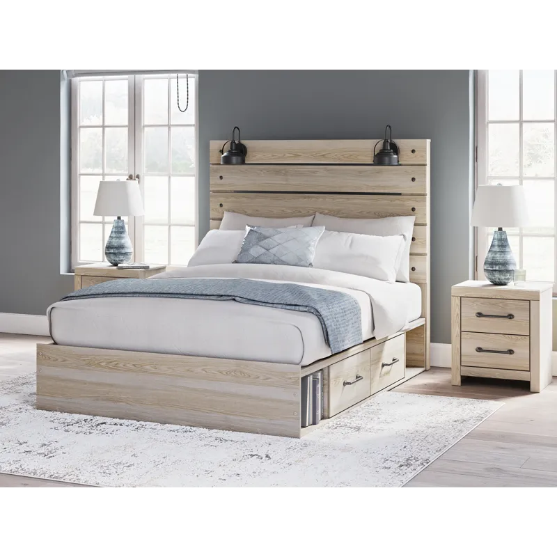 Senbry Queen Panel Bed with Storage