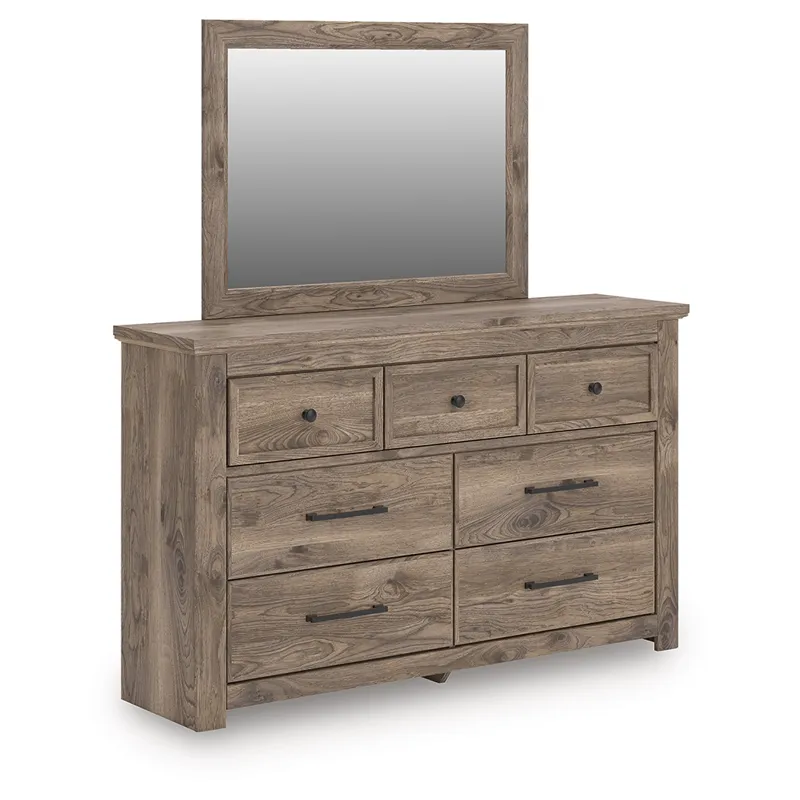 Keithland Queen Poster Bed, Dresser and Mirror