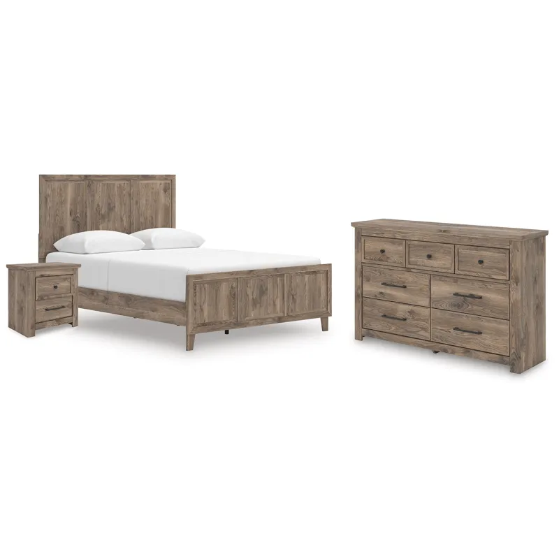 Keithland Queen Panel Bed, Dresser and Nightstand