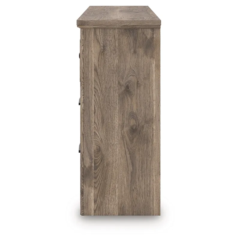 Rusticott Queen Poster Bed, Dresser and Nightstand