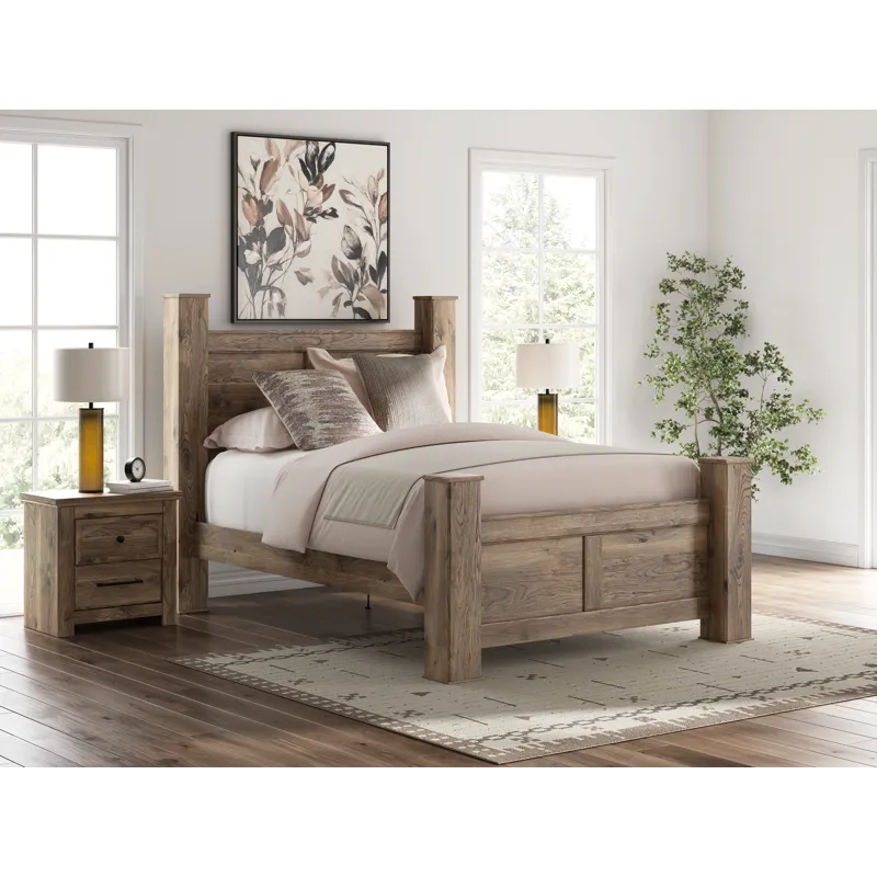 Keithland Queen Poster Bed, Dresser and Mirror