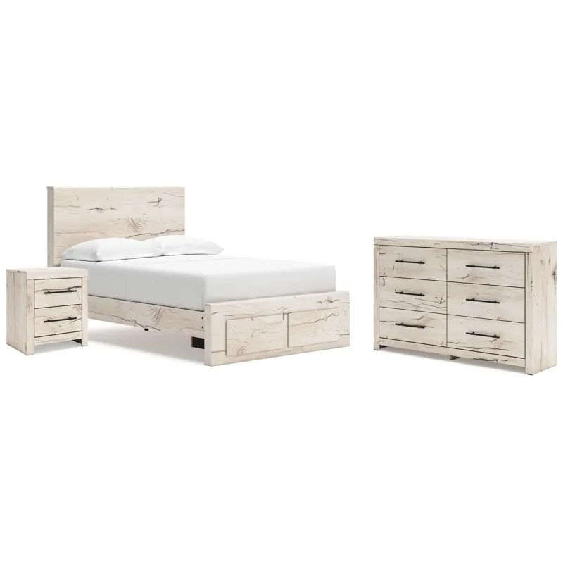 Lawroy Full Storage Bed, Dresser and Nightstand
