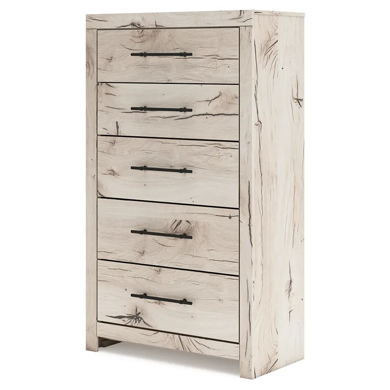 Lawroy King Panel Storage Bed, Dresser, Mirror, Chest and 2 Nightstands