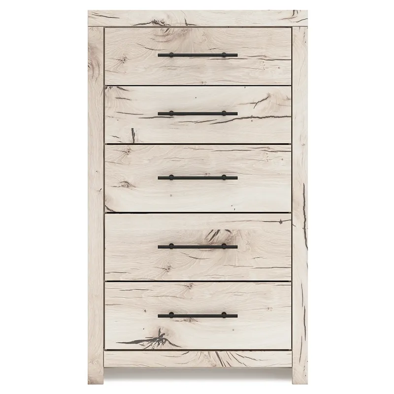 Lawroy King Panel Storage Bed, Dresser, Mirror, Chest and 2 Nightstands