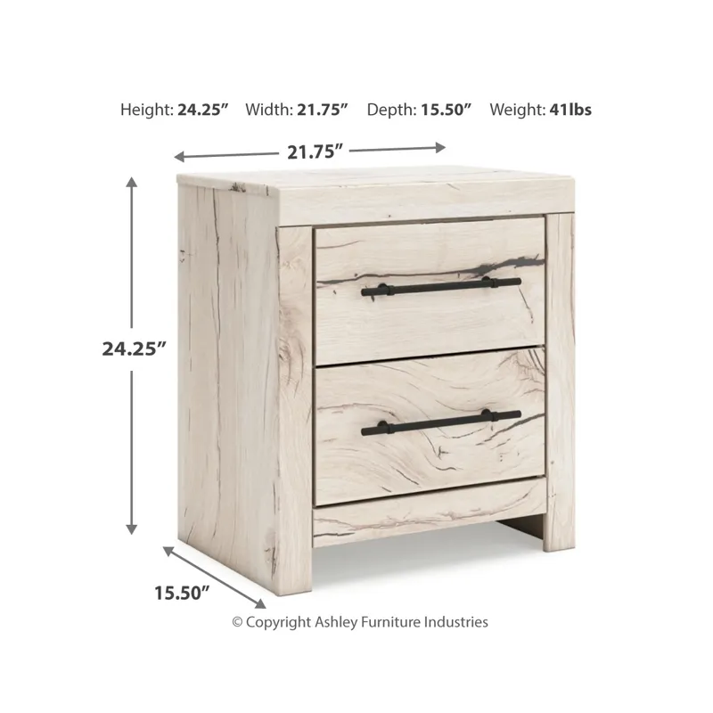 Lawroy Twin Panel Bed with Storage and Nightstand