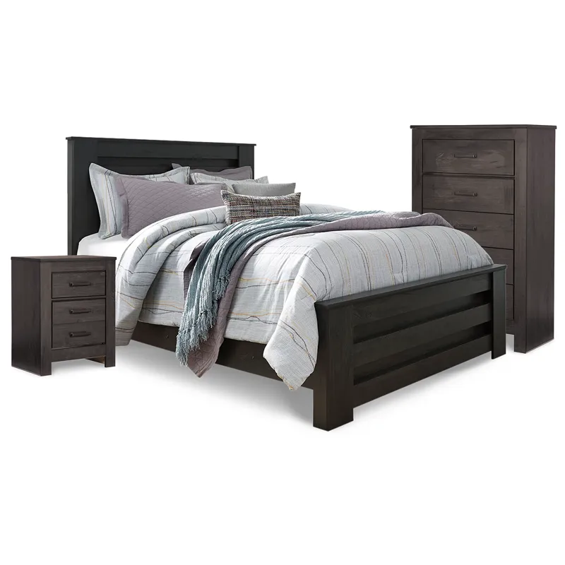 Brinxton Queen Panel Bed, Chest and Nightstand