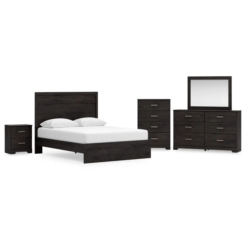 Belachime Queen Panel Bed, Dresser, Mirror, Chest and Nightstand