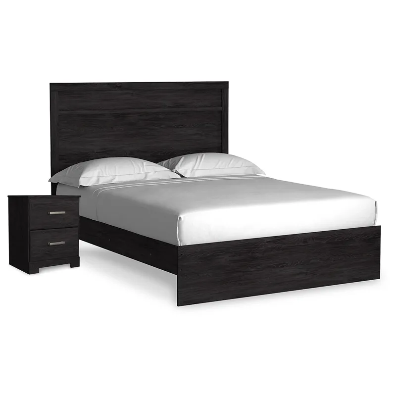 Belachime Queen Panel Bed and Nightstand