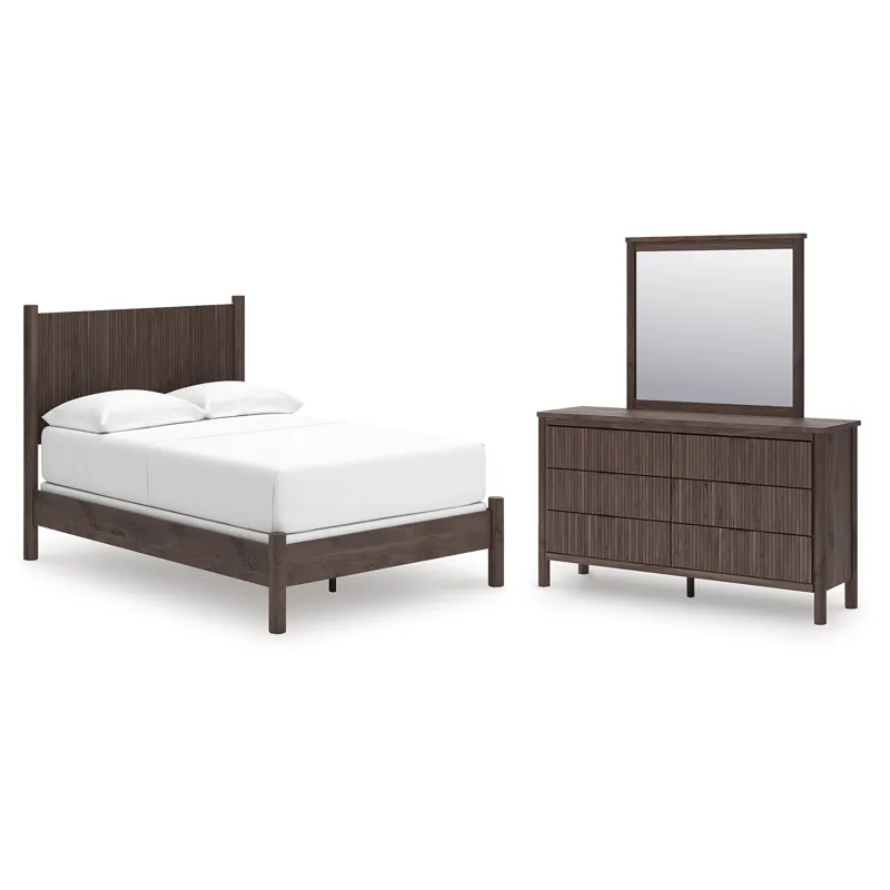 Pamytta Full Pane Bed, Dresser and Mirror