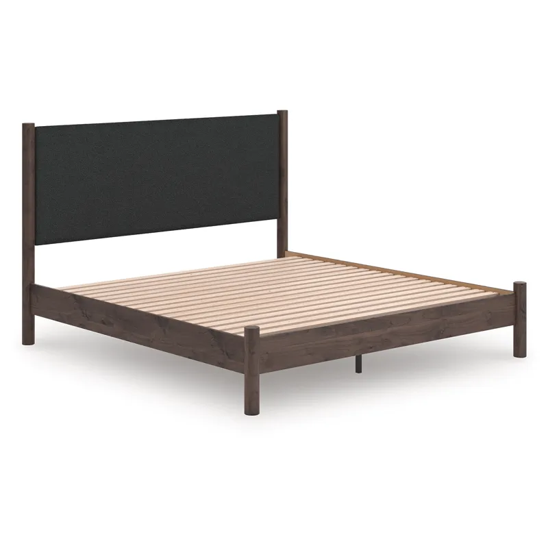 Pamytta King Upholstered Panel Platform Bed