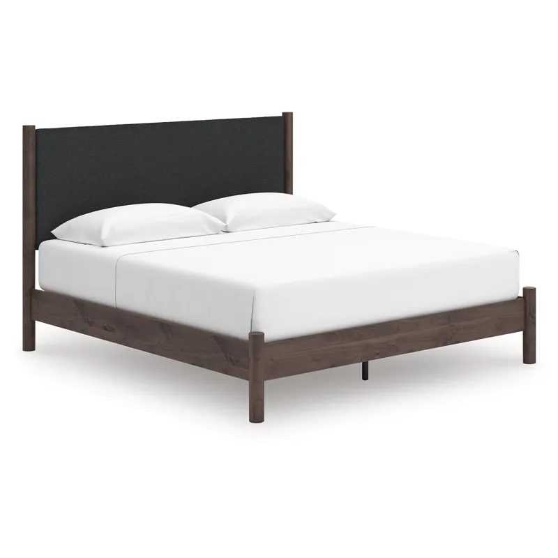 Pamytta King Upholstered Panel Platform Bed