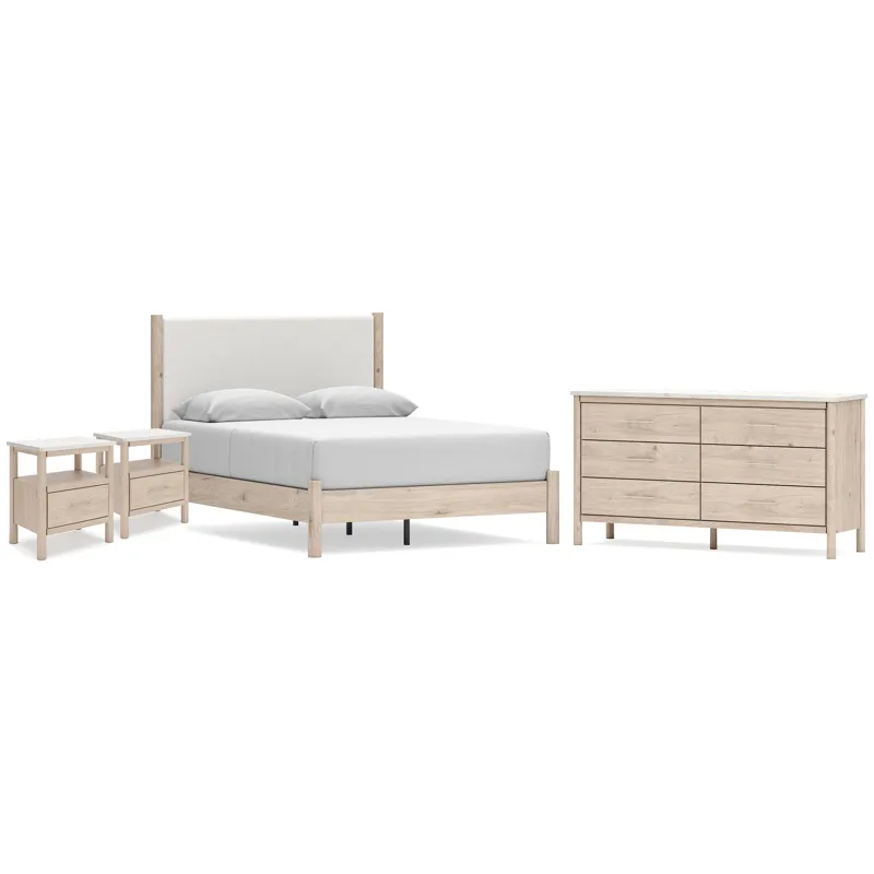 Cadmori Queen Panel Bed, Dresser and 2 Nightstands