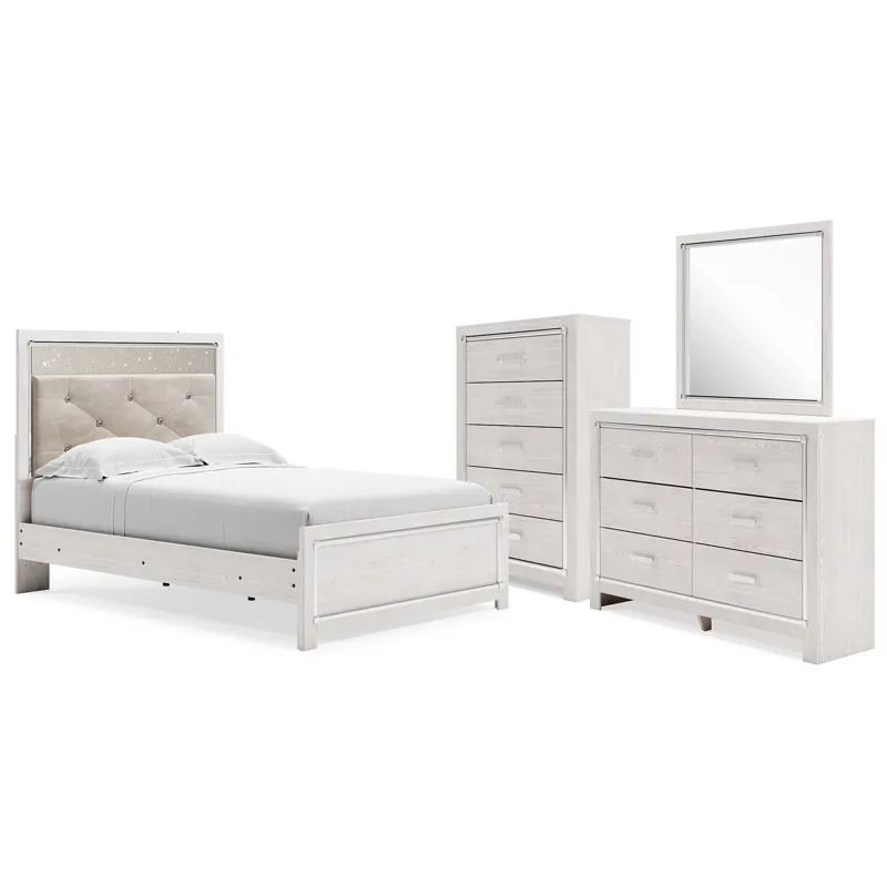 Altyra Full Panel Bed, Dresser, Mirror and Chest