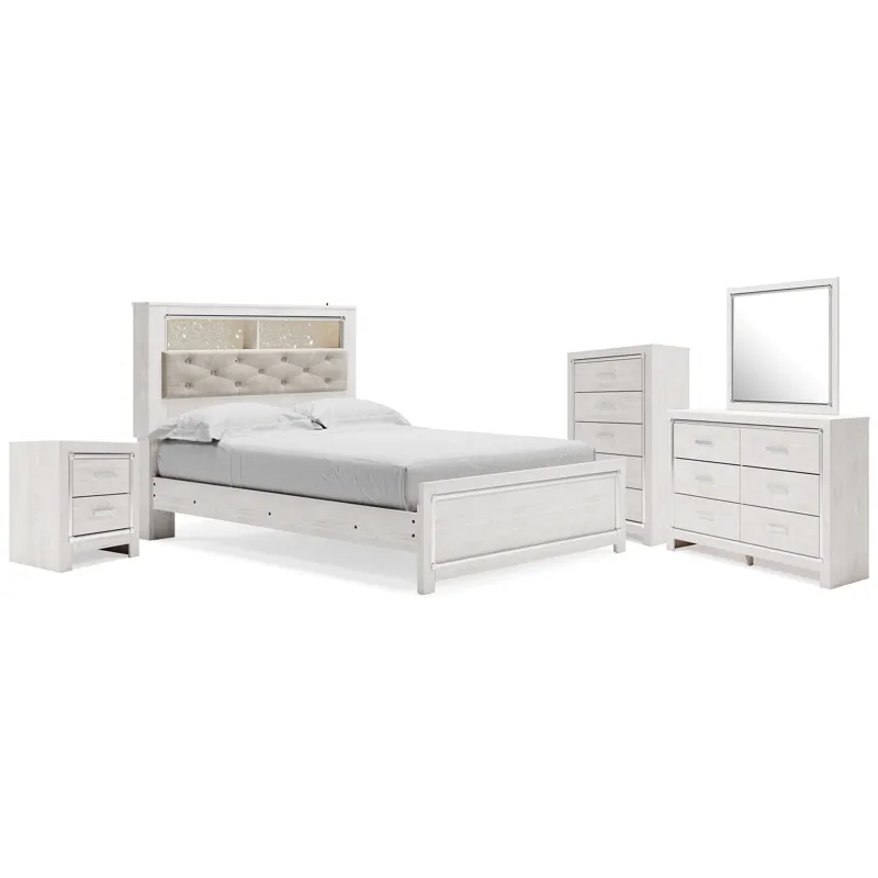 Altyra Queen Bookcase Bed, Dresser, Chest and Nightstand