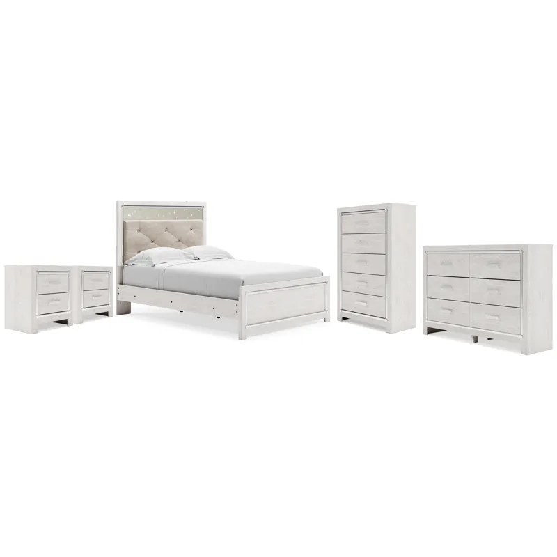 Altyra Full Panel Bed, Dresser, Chest and 2 Nightstands