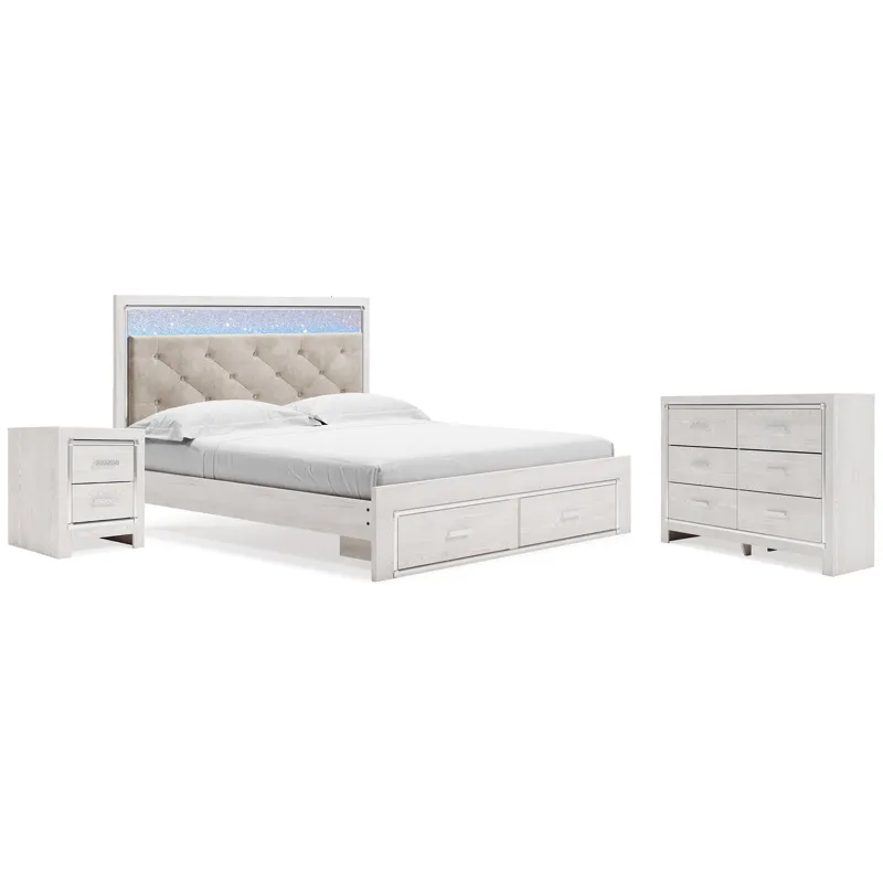Altyra King Storage Bed, Dresser and Nightstand