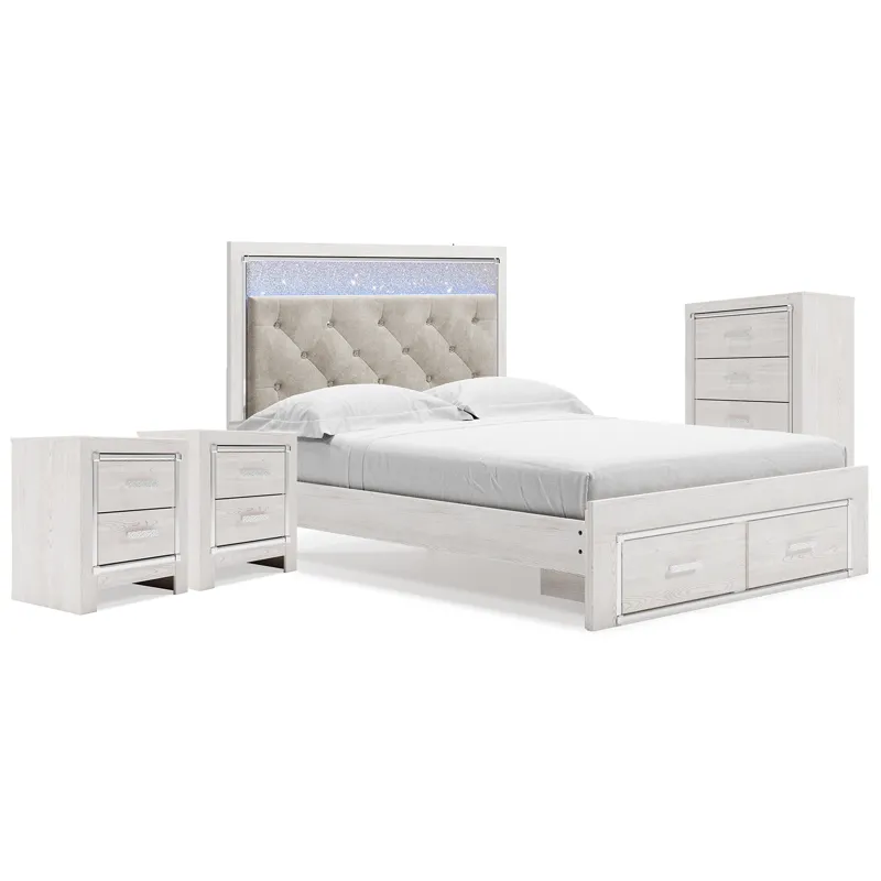 Altyra Queen Storage Bed, Chest and 2 Nightstands