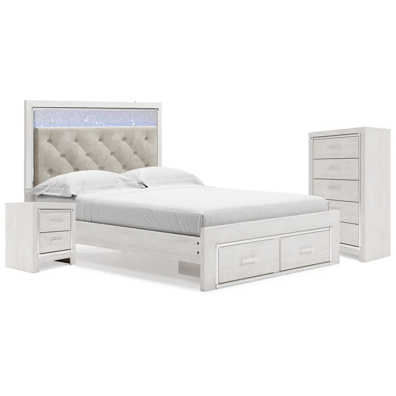 Altyra Queen Storage Bed, Chest and Nightstand