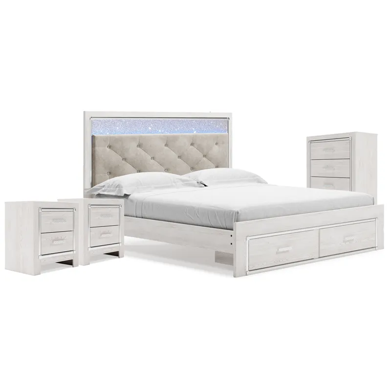 Altyra King Storage Bed, Chest and 2 Nightstands