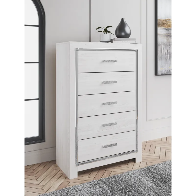 Altyra King Storage Bed, Dresser, Mirror, Chest and Nightstand