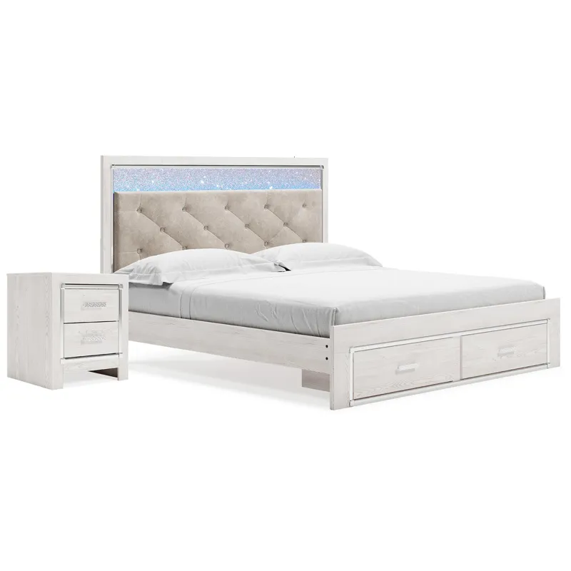 Altyra King Storage Panel Bed and Nightstand