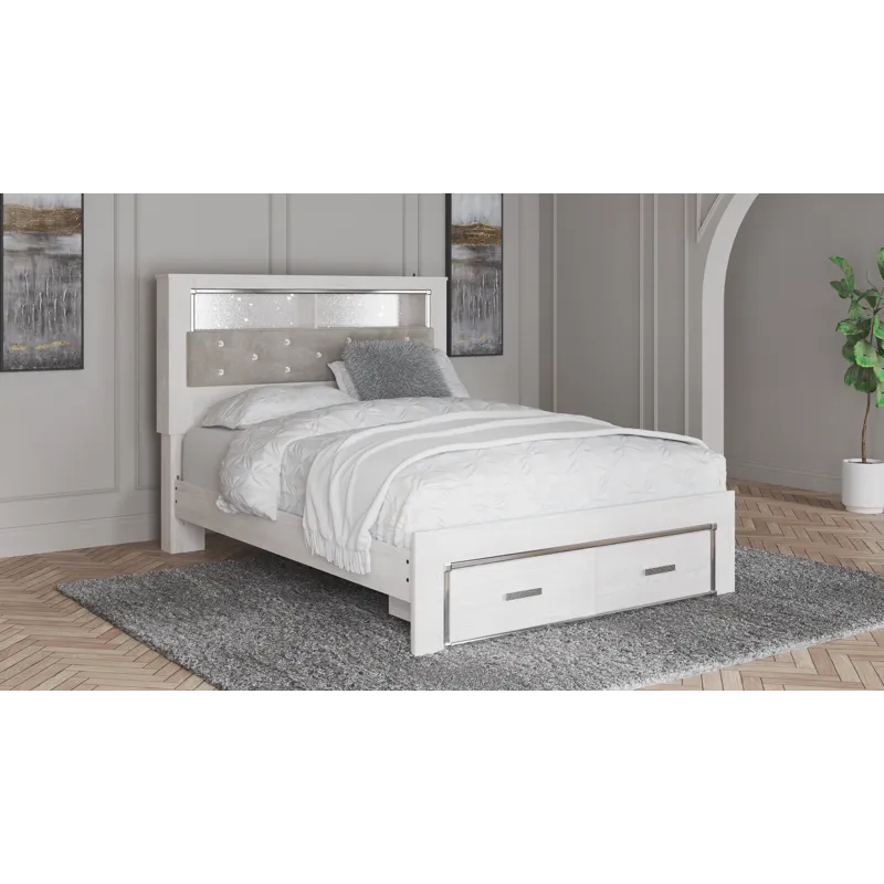 Altyra Queen Bookcase Storage Bed, Dresser and Mirror