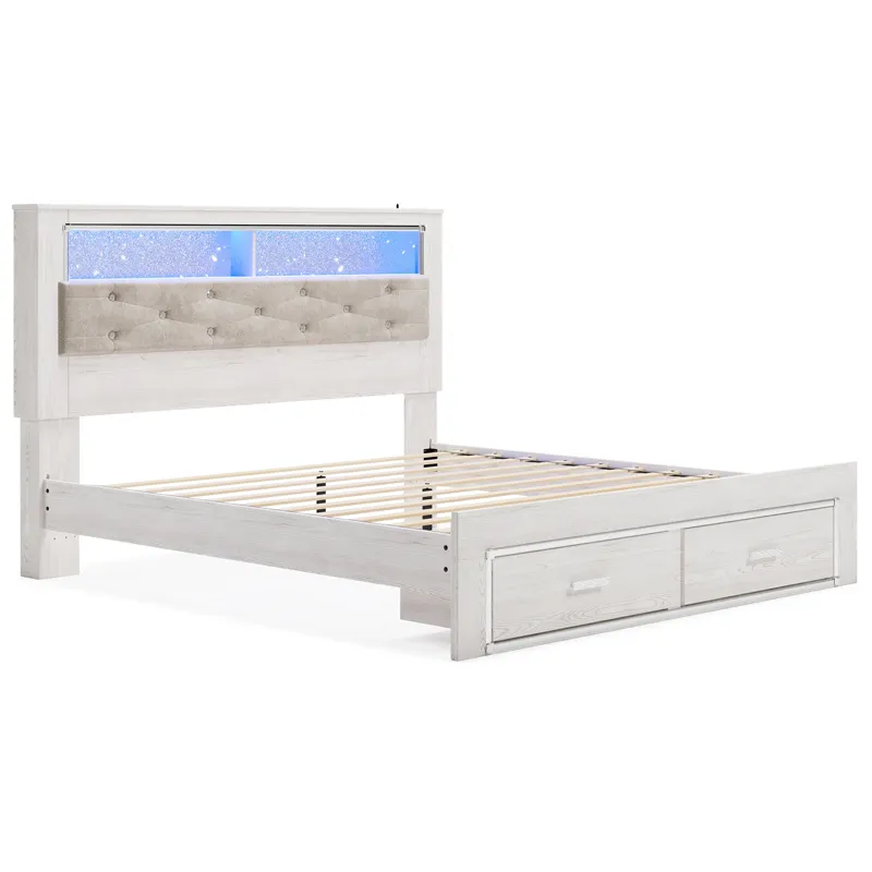 ハクアリード Altyra King Storage Bed, Dresser, Mirror, Chest and Nightstand