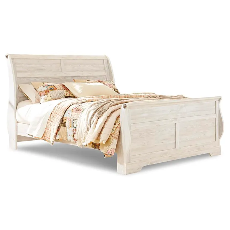 Willowton King Sleigh Bed, Dresser, Mirror and Nightstand