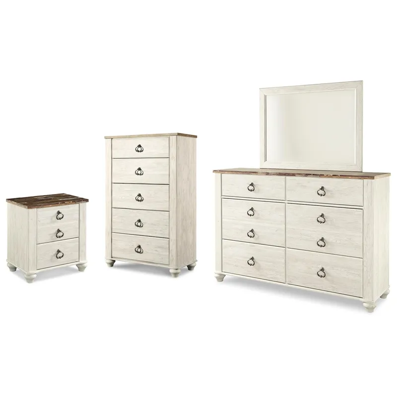 Willowton Dresser, Mirror, Chest and Nightstand