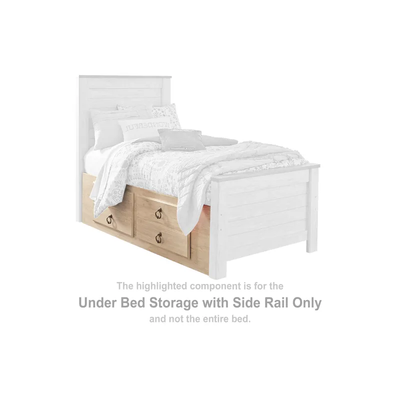 Willowton Under Bed Storage with Side Rail