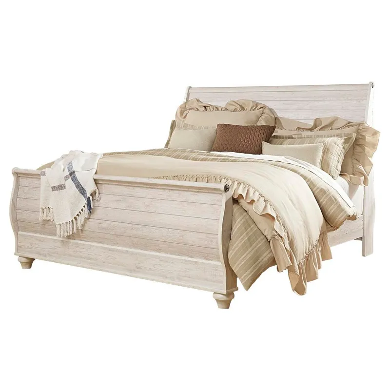 Willowton King Sleigh Bed and Nightstand