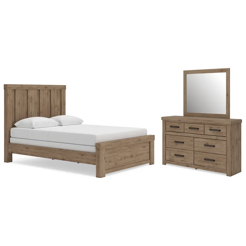 Oliandon Queen Panel Bed, Dresser and Mirror