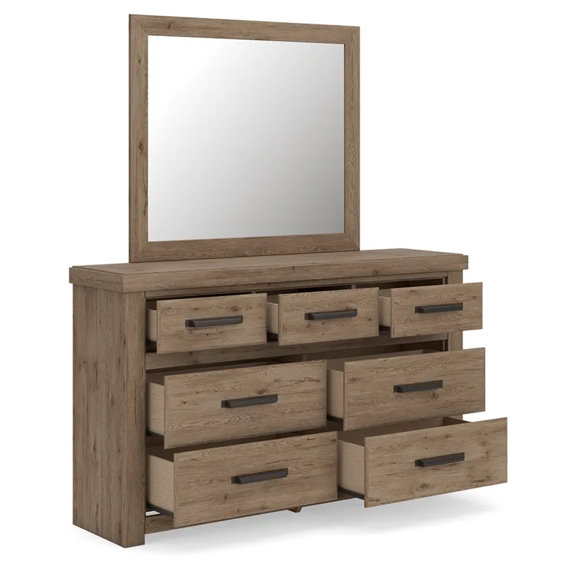 Oliandon Queen Panel Bed, Dresser and Mirror