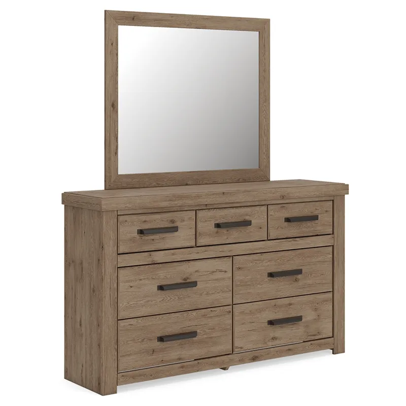 Oliandon Queen Panel Bed, Dresser and Mirror
