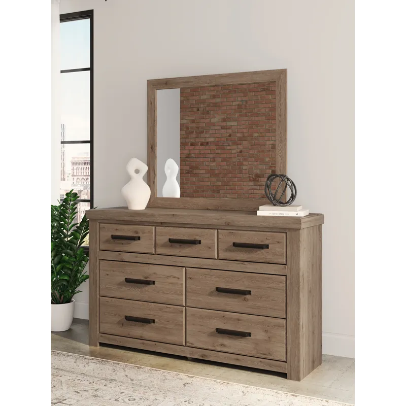 Oliandon Queen Panel Bed, Dresser and Mirror