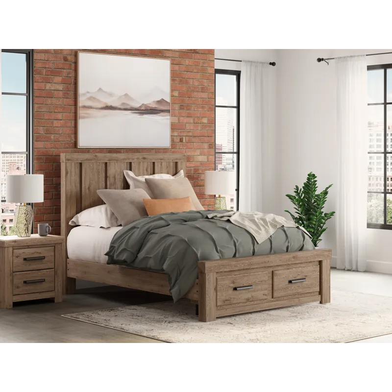 Oliandon Queen Panel Storage Bed
