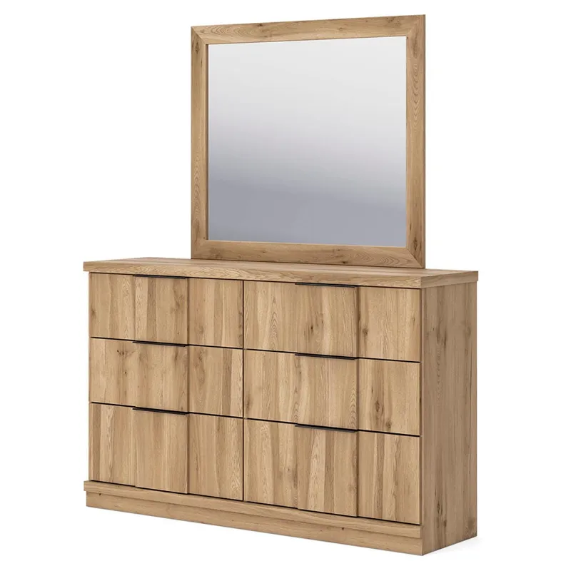 Rowden Queen Panel Platform Bed, Dresser and Mirror