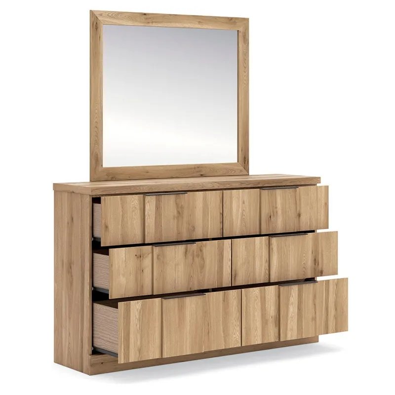 Rowden Queen Panel Platform Bed, Dresser and Mirror