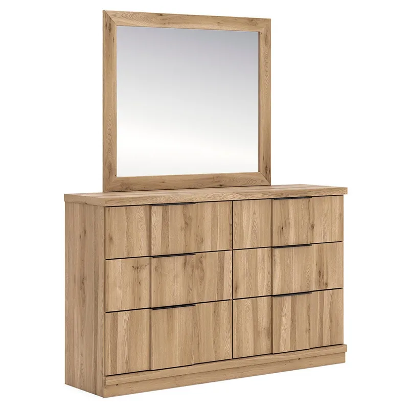 Rowden Queen Panel Platform Bed, Dresser and Mirror