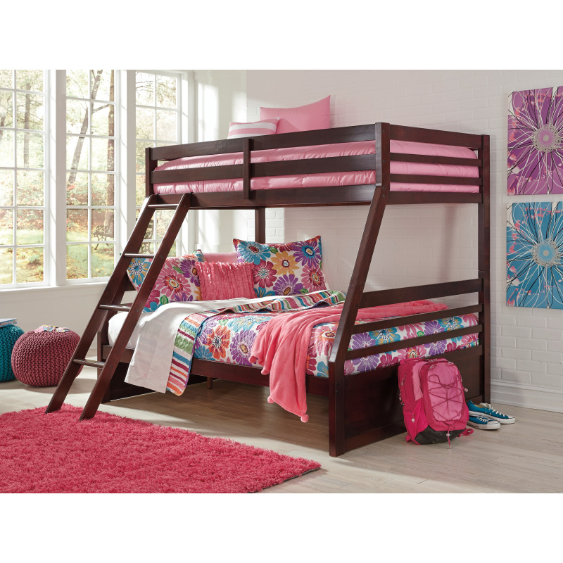Halanton Twin over Full Bunk Bed with Mattresses B328B4 by Signature