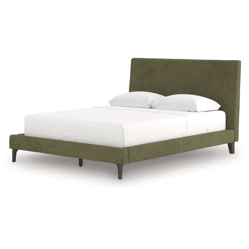 Chirason Queen Upholstered Bed, Dresser and Mirror