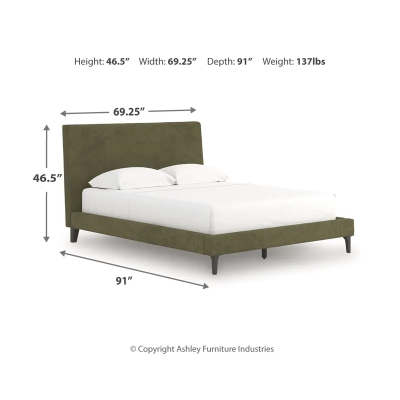 Chirason Queen Upholstered Bed, Dresser and Mirror