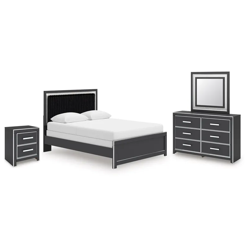 Birmonton Queen Panel Bed, Dresser, Mirror and Nightstand