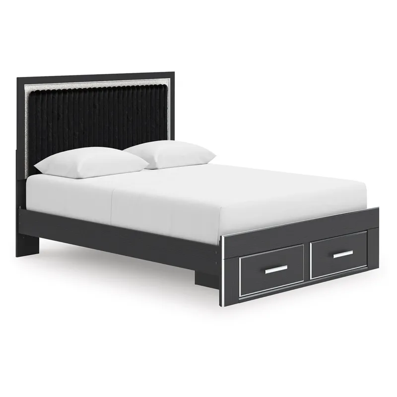 Birmonton Queen Upholstered Panel Platform Storage Bed