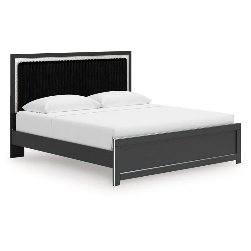 Birmonton King Upholstered Panel Platform Bed