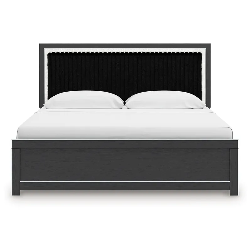 Birmonton King Upholstered Panel Platform Bed