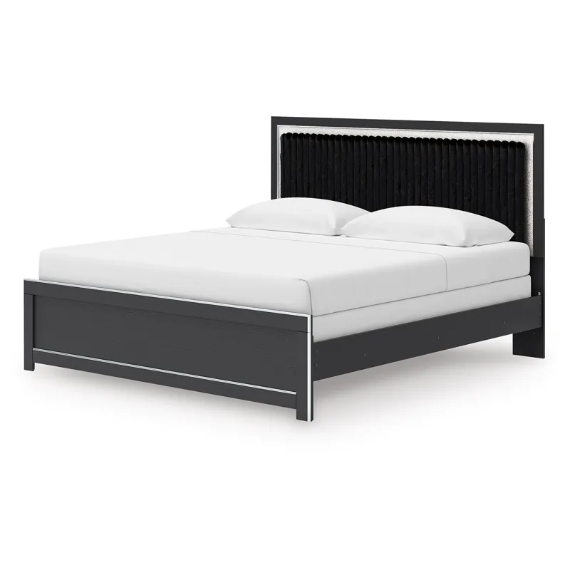 Birmonton King Panel Bed, Dresser, Mirror and Nightstand