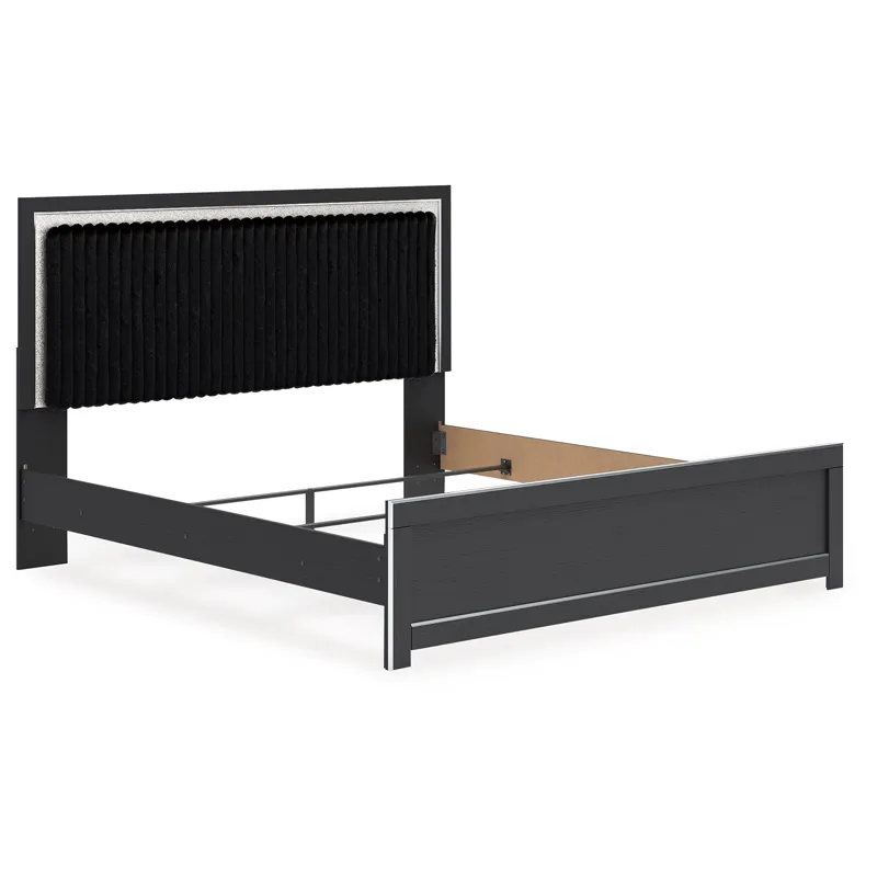 Birmonton King Panel Bed, Dresser, Mirror and Nightstand