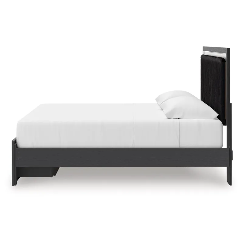 Birmonton King Upholstered Panel Platform Storage Bed