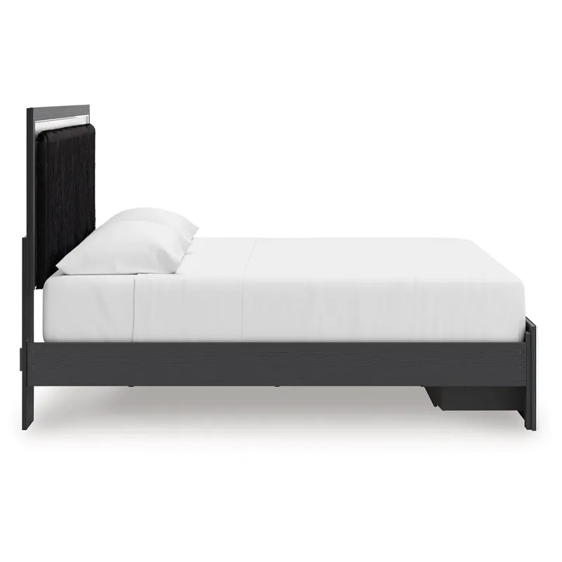 Birmonton King Upholstered Panel Platform Storage Bed